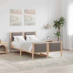 Estrutura da cama cinzento-acastanhado 120 x 200 cm tecido