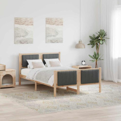 Estrutura da cama castanho e cinzento-escuro 120 x 200 cm