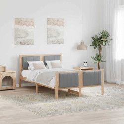 Estrutura da cama marrom e cinza claro 120 x 190 cm