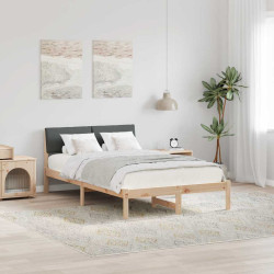 Estrutura da cama castanho e cinzento-escuro 120 x 200 cm