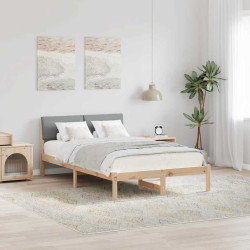 Estrutura da cama marrom e cinza claro 120 x 190 cm