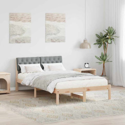 Estrutura da cama marrom e cinza claro 120 x 200 cm