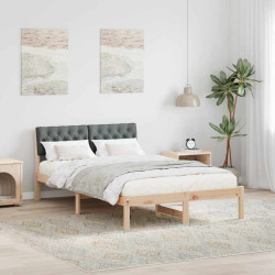 Estrutura da cama castanho e cinzento-escuro 120 x 200 cm