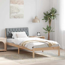 Estrutura da cama marrom e cinza claro 90 x 200 cm