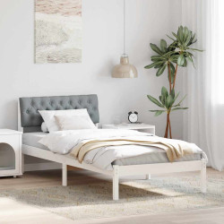 Estrutura da cama branco e cinza claro 90 x 200 cm