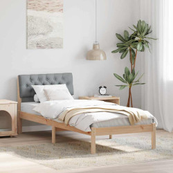Estrutura da cama marrom e cinza claro 80 x 200 cm