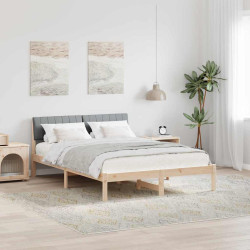 Estrutura da cama marrom e cinza claro 135 x 190 cm