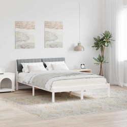 Estrutura da cama branco e cinza claro 135 x 190 cm
