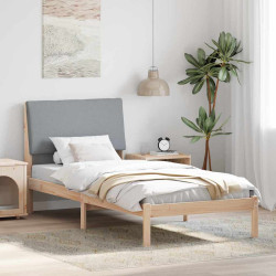 Estrutura da cama marrom e cinza claro 100 x 200 cm