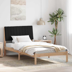 Estrutura da cama com cabeceira castanho 100 x 200 cm
