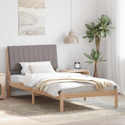 Estrutura da cama com cabeceira castanho 100 x 200 cm