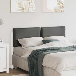 Cabeceira estofada com cabeceira branco e cinza claro 150 cm