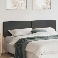 Cabeceira estofada com cabeceira marrom e cinza escuro 200 cm
