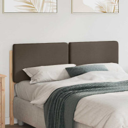 Cabeceira estofada com cabeceira marrom e taupe 140 cm