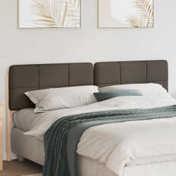 Cabeceira estofada com cabeceira marrom e taupe 180 cm