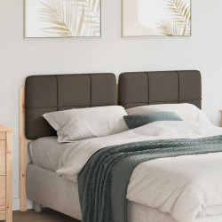 Cabeceira estofada com cabeceira marrom e taupe 160 cm