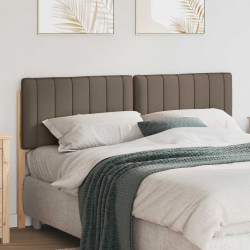 Cabeceira estofada com cabeceira marrom e taupe 150 cm