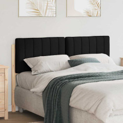 Cabeceira estofada com cabeceira marrom e preto 140 cm
