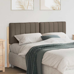 Cabeceira estofada com cabeceira marrom e taupe 135 cm