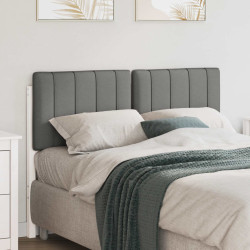 Cabeceira estofada com cabeceira branco e cinza claro 120 cm