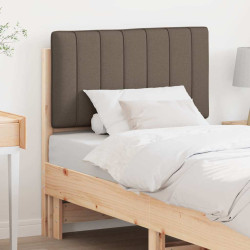 Cabeceira estofada com cabeceira marrom e taupe 75 cm