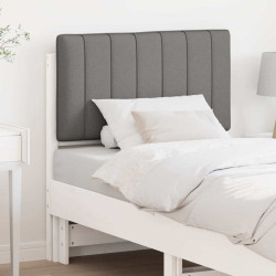 Cabeceira estofada com cabeceira branco e cinza claro 75 cm