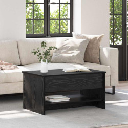 Mesa de centro carvalho preto 80 x 50,5 x 41,5 cm