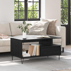 Mesa de centro carvalho preto 90 x 49 x 45 cm