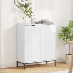 Buffet branco brilhante 69,5 x 33 x 82 cm derivados de madeira