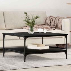 Mesa de centro carvalho preto 80 x 80 x 40 cm