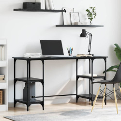 Mesa carvalho preto derivados de madeira 140 x 50 x 75 cm