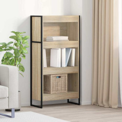 Gabinete de livros 60 x 30 x 121 cm derivados de madeira sonoma