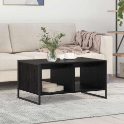 Mesa de centro carvalho preto 80 x 50 x 40 cm
