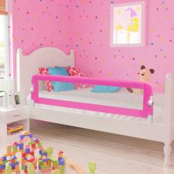 Barra de segurança para cama de criança 2 pcs 150x42 cm rosa - Imagen 1