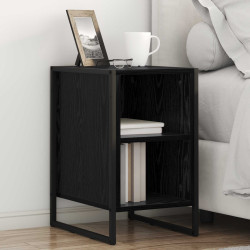 Mesa-de-cabeceira carvalho preto 39.5 x 30 x 50 cm