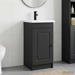 Gabinete de banheiro com pia preto 42 x 40 x 84,5 cm