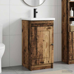Gabinete de banheiro com pia madeira antiga 42 x 40 x 84,5 cm