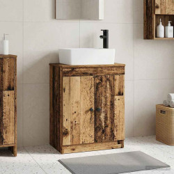 Gabinete de banheiro com pia madeira antiga 54 x 35 x 83 cm