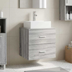 Vaidade com pia suspensa sonoma cinzento 49,5 x 41 x 62,5 cm
