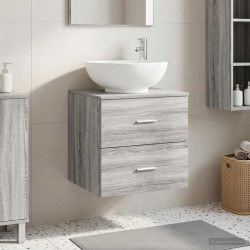 Vaidade com pia suspensa sonoma cinzento 49,5 x 44,5 x 66,5 cm
