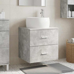 Vaidade com pia suspensa cinzento cimento 49,5 x 44,5 x 66 cm