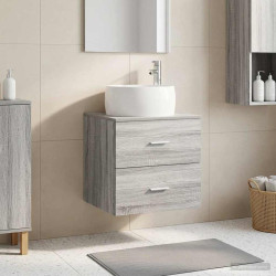 Vaidade com pia suspensa sonoma cinzento 49,5 x 44,5 x 66 cm