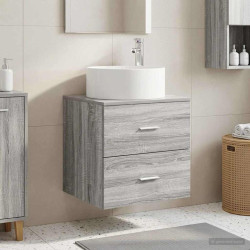 Vaidade com pia suspensa sonoma cinzento 49,5 x 44,5 x 65,5 cm