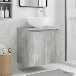Vaidade com pia suspensa cinzento cimento 49,5 x 35 x 63 cm