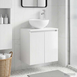 Vaidade com pia suspensa branco brilhante 49,5 x 35 x 63 cm