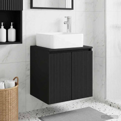 Vaidade com pia suspensa preto 49,5 x 41 x 63 cm
