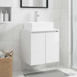 Vaidade com pia suspensa branco brilhante 49,5 x 41 x 62,5 cm