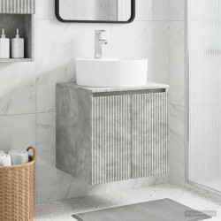 Vaidade com pia suspensa cinzento cimento 49,5 x 44,5 x 65 cm