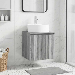 Vaidade com pia suspensa sonoma cinzento 49,5 x 44,5 x 65 cm