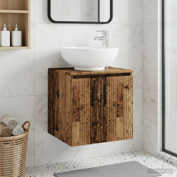 Vaidade com pia suspensa madeira antiga 49,5 x 44,5 x 65 cm